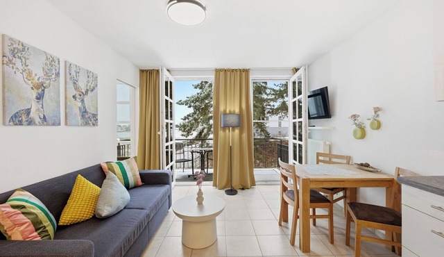 Residenz am Balmer See, apartment 16 in Balm - 4-star comfort with balcony & lake view