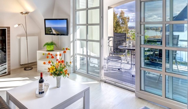 Residenz am Balmer See, apartment 63 with sauna, lake view and wellness by the lake