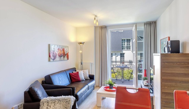 Residenz am Balmer See, apartment 23 with sauna, WLAN and lake view