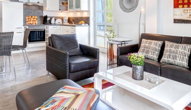 Residenz am Balmer See Whg. 65 with lake view, sauna & wellness by the water