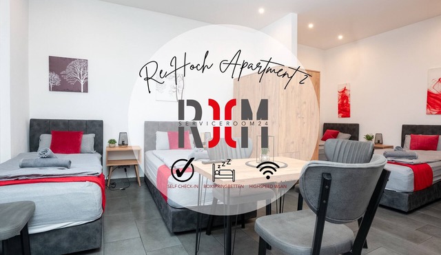Serviceroom24 - Apartment 2 in Recklinghausen High WLAN - TV - 24-7 check-in