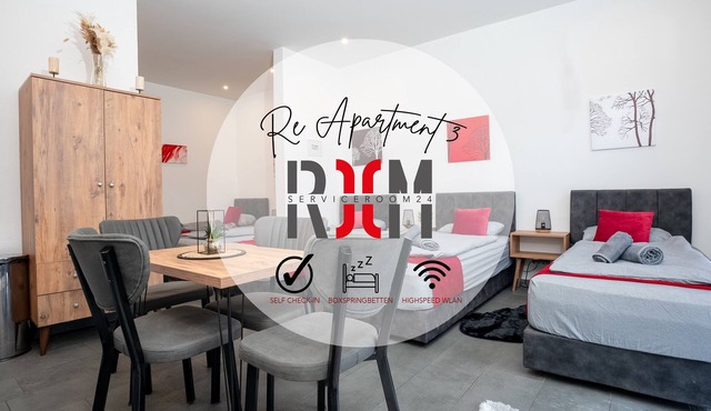 Serviceroom24 - Apartment 3 in Recklinghausen High WLAN - TV - 24-7 check-in