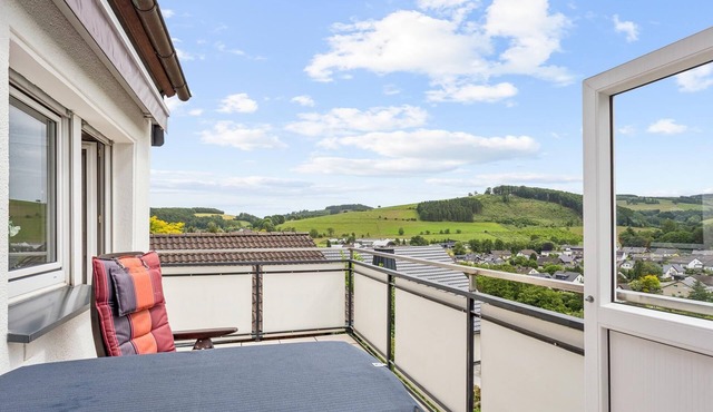 Small apartment with a large balcony