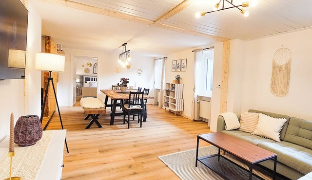 Spacious 18th century Farmhouse for groups w. garden, near Zurich & Rhine Falls
