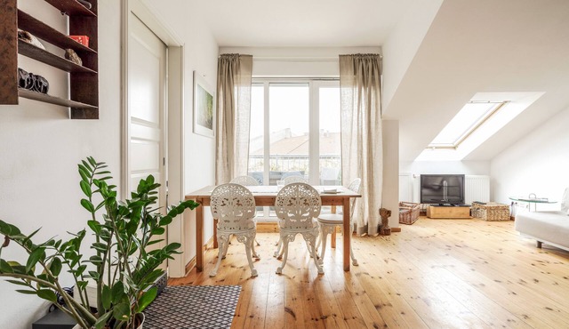 Top floor apartment in Mitte/Prenzl'Berg w/2 roof terraces and stunning views