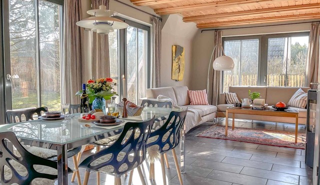 traumHaff beach house on Achterwasser. Design & Art on Usedom, with fireplace & sauna
