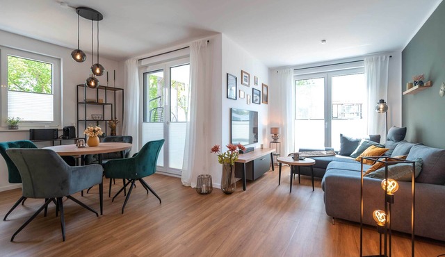 Vacation apartment "Haffhafen" with sauna & balcony on the Szczecin Lagoon in Zirchow