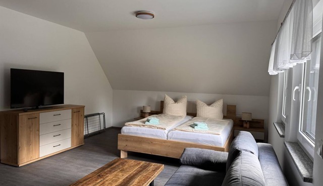 Vacation apartment "Himmelsleiter", living/bedroom - Ferienhaus Barbarine