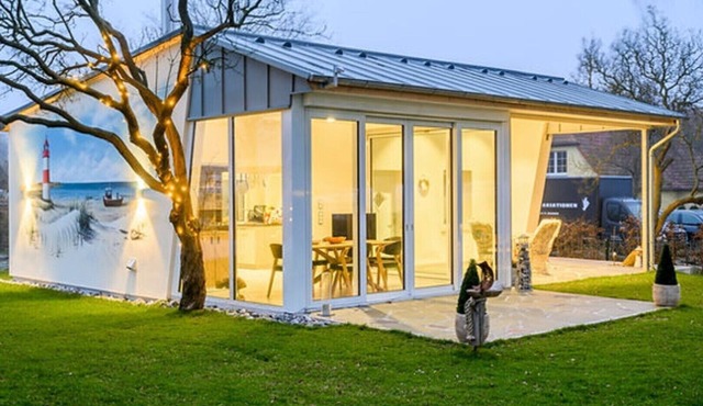Vacation home in Krummin with sauna and hot tub
