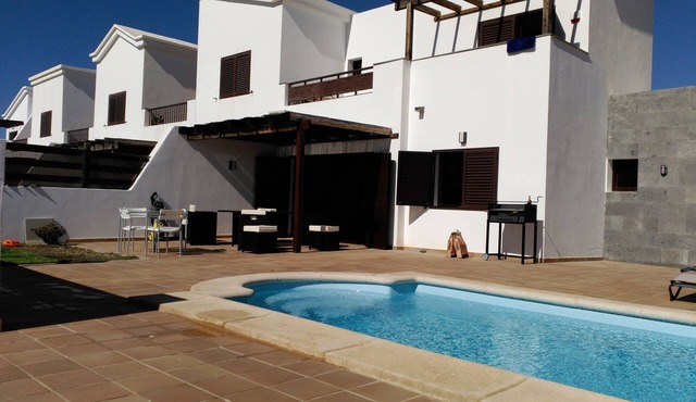 VILLA IN PLAYA BLANCA, PRIVATE and Heated POOL, A/C, 2 BED ROOMS