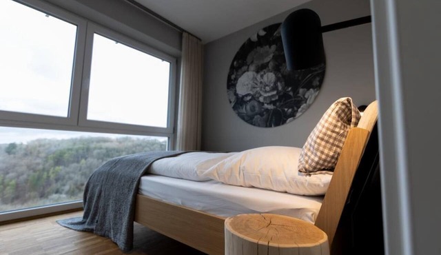 Wellness vacation home with hot tub, sauna and panoramic terrace overlooking the Jagst valley.