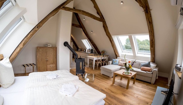Zum Heuerling, vacation apartment Leinenstube with sauna