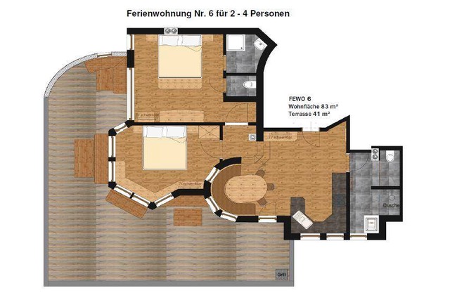83 m² Apartment ∙ 2 bedrooms ∙ 4 guests