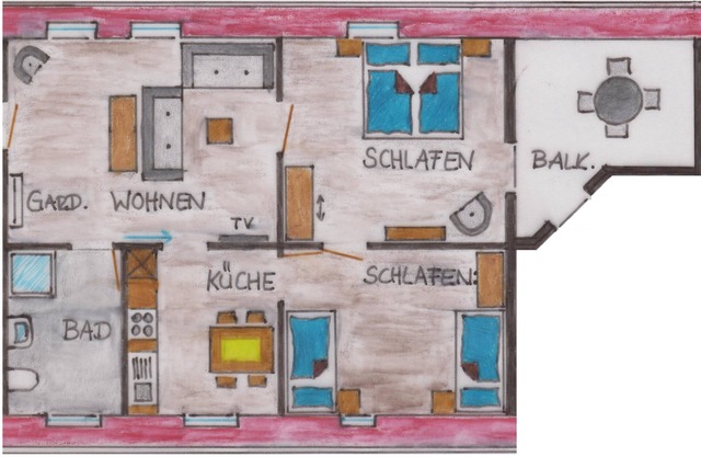 Gemütliche Mit Balkon Kostenfreies Und Wlan Frühstücksbuffet Voll Ausgestattete Küche 