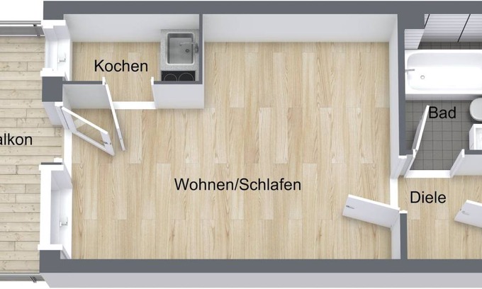 Untersendling Apartment | 32 m² Apartment ∙ 2 guests