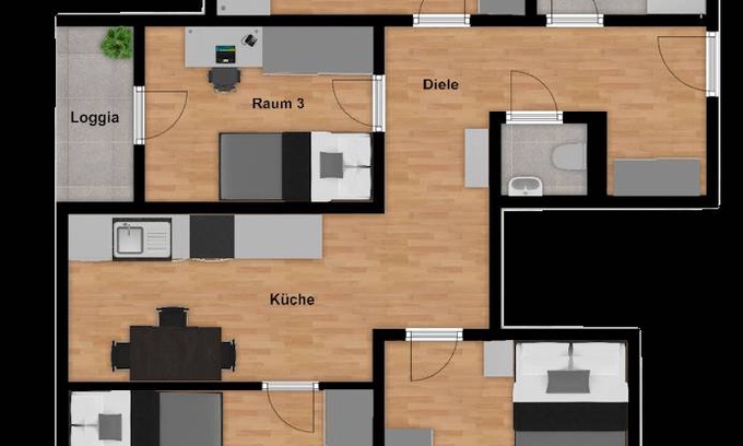 Ramersdorf - Perlach Resort | 78 m² Private room ∙ 1 bedroom ∙ 1 guest