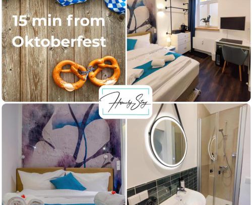 Obergiesing Apartment | HOMELY STAY Studio 1 - Small and cozy Self-Check-In Room in Munich - 15 min from Oktoberfest
