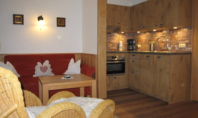 Bichl Apartment | Vacation apartment Holunder for 2 persons with balcony, TV, kitchenette, 43 sqm