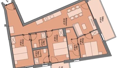 Deluxe Three-Bedroom Apartment
