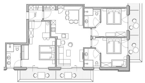 Apartment with Mountain View