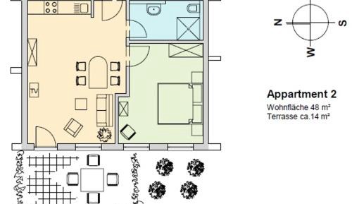 Apartment with Garden View