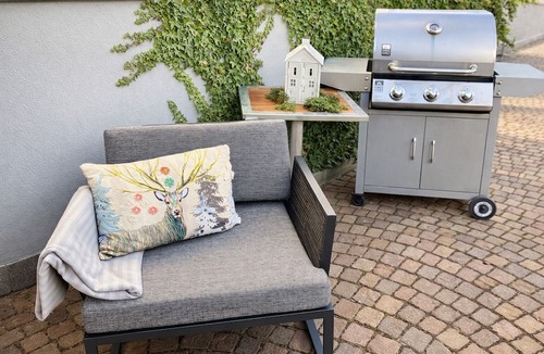 Hirschaid Apartment | Summer garden apartment for travelers with dog basement